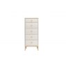 Larvik Bedroom Collection  Cashmere and Oak 5 Drawer Tall Chest