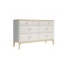 Larvik Bedroom Collection  Cashmere and Oak 7 Drawer Wide Chest