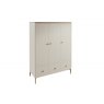 Larvik Bedroom Collection Cashmere and Oak 3 Door Wardrobe