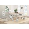 180cm - 240cm  Cross Leg Dining Table