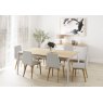Larvik Dining Collection Dining Table 125-165cm Extending Cashmere &  Oak