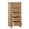 Banham Oak Bedroom 5 Drawer Tall Chest