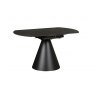 Extending Round Dining Table 85-135cm Black