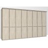 Zambia Hinged-door wardrobe with Cornice / 8 Door