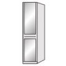 Zambia Hinged-door wardrobe with Cornice / 1 mirrored door RHH