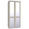 Zambia Hinged-door wardrobe with Cornice / 2 Door 2 mirrored doors