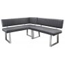 Veneto Corner Bench Set Left Hand - Dark Grey