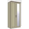 Airedale Oak Top 2 Doors Wardrobe - 1 Mirror Door