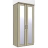Airedale Oak Top 2 Doors Wardrobe - 2 Mirrored Doors