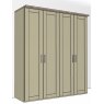 Airedale Oak Top 4 Doors Wardrobe - Plain Doors