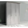 Airedale Oak Top 6 Doors Wardrobe - Plain Doors