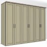 Airedale Oak Top 6 Doors Wardrobe - Plain Doors