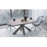 Ottawa Extending Dining Table 150/230 x 100 x 76 cm - Argile - Grey lacquered steel legs