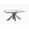 Ottawa Extending Dining Table 150/230 - Matt Marble - Grey lacquered steel legs