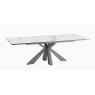 Ottawa Extending Dining Table 150/230 - Matt Marble - Grey lacquered steel legs