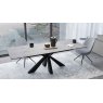 Ottawa Extending Dining Table 150/230 x 100 x 76 cm - Silver - Grey lacquered steel legs