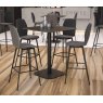 Vegas Swivel Barstool 43cm Wide x 45cm Deep x 100cm High - Seat Height 65cm - Charcoal