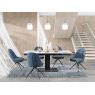 Miami Swivel Dining Chair - Blue