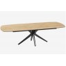 Vancouver Extending Dining Table 200/260 - Light Oak - Black lacquered steel legs