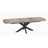 Phoenix Extending Dining Table 200/260 - Argile - Black lacquered steel legs