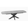 Phoenix Extending Dining Table 200/260  - Silver - Black lacquered steel legs