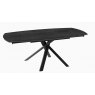 Kheops Extending Dining Table 130/190 - Titanium - Black lacquered steel legs