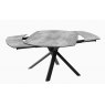 Kheops Extending Dining Table 130/190 - Silver - Black lacquered steel legs