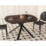 Kheops Extending Dining Table 130/190 - Steel - Black lacquered steel legs