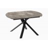 Kheops Extending Dining Table 130/190 - Argile - Black lacquered steel legs