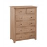 Chilford Oak Collection 2+4 Chest - Oak