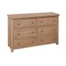 Chilford Oak Collection 6 Drawer Chest - Oak