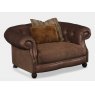 Tetrad Kensington Collection Snuggler Chair Vintage Velvet/Leather Mix