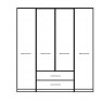 Functional units with passepartout frame/ 4 Door 2 Drawer / Handles in silver