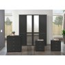 Zambia Collection Functional units with passepartout frame/ 3 Door 2 Drawer / Handles in silver