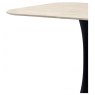 Dico Beige Sintered Stone Square Bistro Table - BLACK BASE 