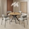 Cremona 110cm Round Dining Table - Wood Look