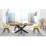 Phoenix Extending Dining Table 160/210 x 100 x 76 cm (FR) - Clear Oak - Black lacquered steel legs