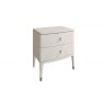 Sassari Bedside Table 2 Drawer - Stone