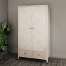 Wardrobe 2 Door & 2 Drawer  - Stone