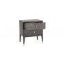 Bedside Table 2 Drawer - Ebony