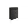 Sassari Tall 5 Drawer Chest - Ebony