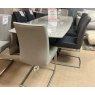 Veneto 180cm - 220cm Extending Dining Table 2x Light Grey 4 Dark Grey Chairs + Sideboard
