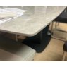 Veneto 180cm - 220cm Extending Dining Table 2x Light Grey 4 Dark Grey Chairs + Sideboard