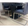 Veneto 180cm - 220cm Extending Dining Table 2x Light Grey 4 Dark Grey Chairs + Sideboard
