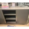 Veneto 180cm - 220cm Extending Dining Table 2x Light Grey 4 Dark Grey Chairs + Sideboard