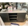 Veneto 180cm - 220cm Extending Dining Table 2x Light Grey 4 Dark Grey Chairs + Sideboard