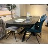 Phoenix 200-260 Extending Table 4 x New York Grey Chairs 2 New York Blue Chairs