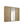 Allegro 225cm Sliding 3 Door Wardrobe Centre Mirror Artisan Oak