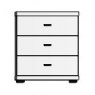 Callisto Plus - 3 Drawer Bedside - Basic Chest - Drawers in carcase colour