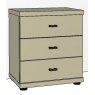 Callisto Plus - 3 Drawer Bedside - Basic Chest - Drawers in carcase colour
